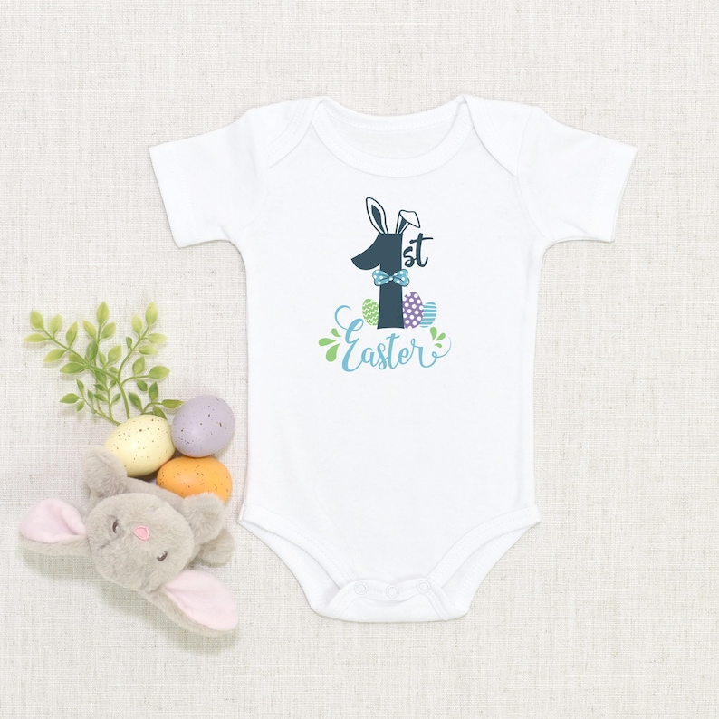 My First Easter Blue Bunny Design ~ Baby Bodysuit