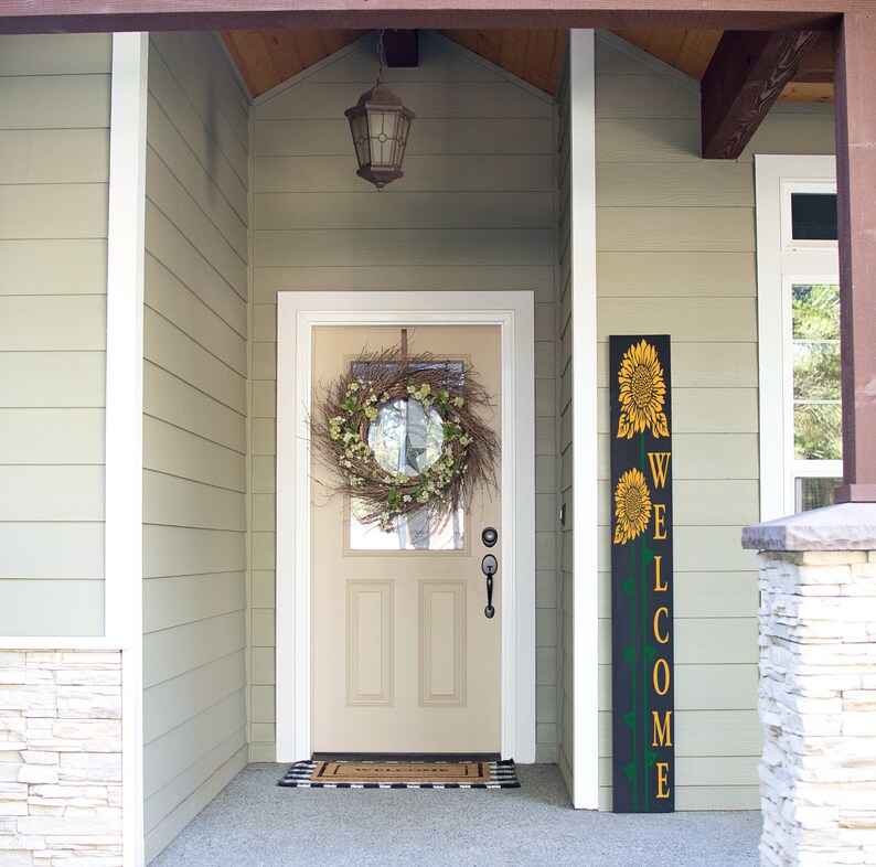 Welcome Sunflower ~ Wooden Porch Sign