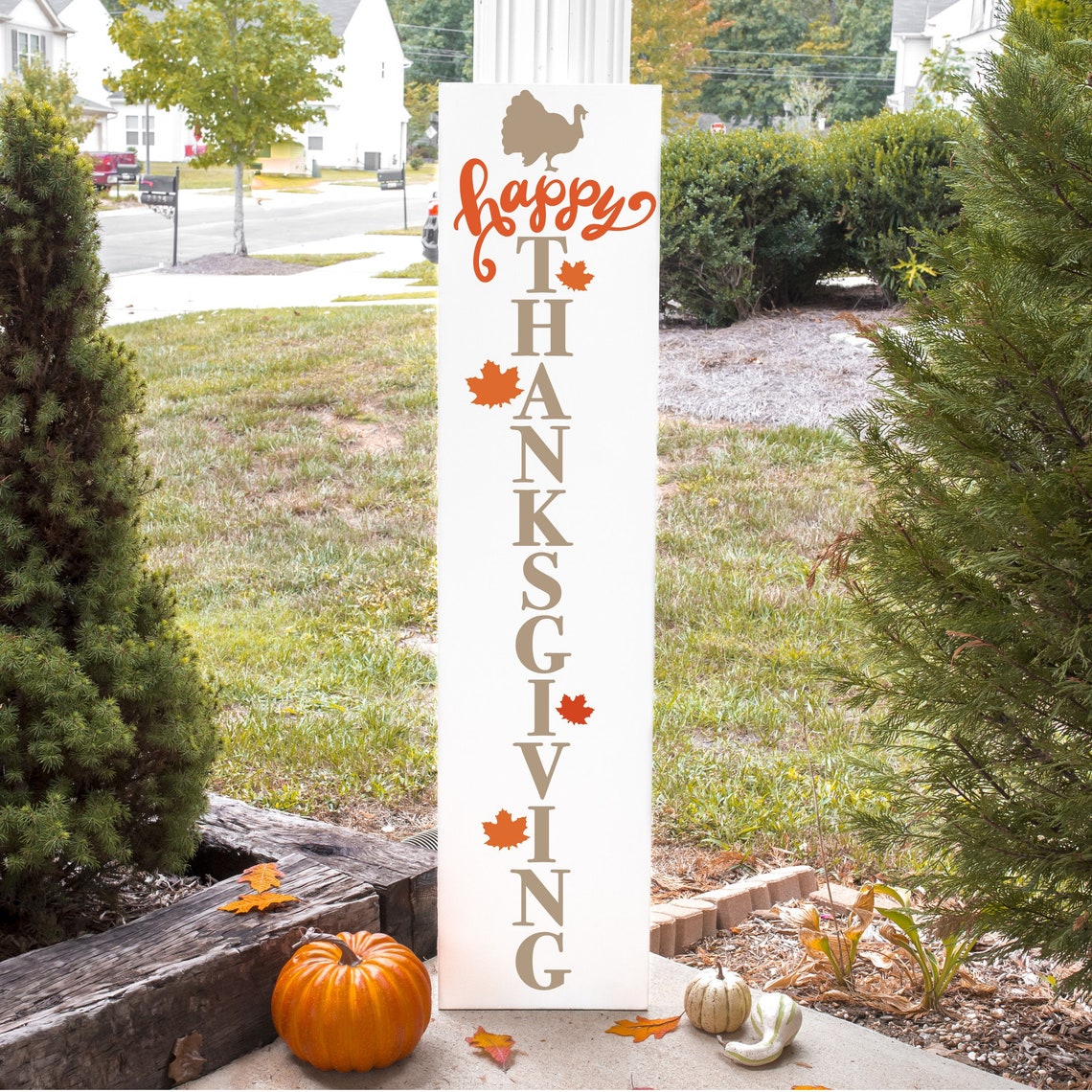 Happy Thanksgiving Wooden Porch Sign  Etsy