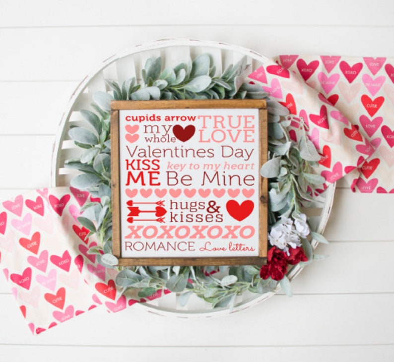 Valentine/'s Day ~ Wooden Sign