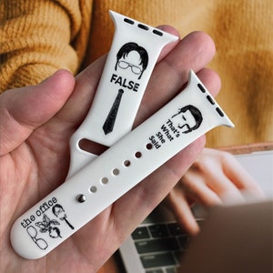 Office Laser Engraved Apple Watch band series 1-7 SE iWatch band 31 45mm Watch band Apple watch 42 44mm Watch strap Apple watch strap Office