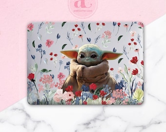 Cute Baby Yoda Macbook Case Grogu M1 M2 Chip Macbook Air 13 Case 2020 2022 Macbook Pro 13 Macbook Pro 15 Case for Macbook Pro 13 2018 cover