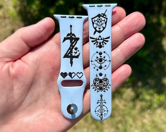 Video Game Zelda Laser Engraved Apple Watch band for 40 41 42 44 45 46mm iWatch Strap Apple Watch 3 4 5 6 7 9 10 series strap iWatch Band