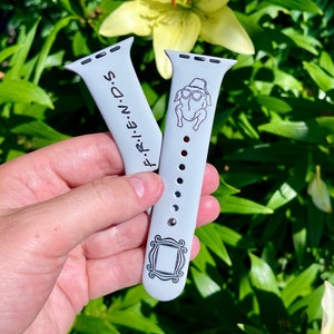 Friends Laser Engraved Apple Watch band series 7 SE 6 5 4 3 iWatch band 38 45mm Nurse Watch band Apple watch 42 44mm Watch strap Apple watch