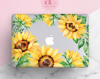 Sunflower Macbook Case: Floral Design, Protective Plastic