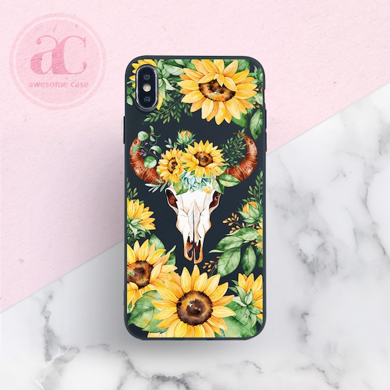 Sunflower bouquet bull skull sunflower skull sunflowers watercolor painted sunflowers iphone 11 case Sunflower bouquet bull skull sunflower skull sunflowers watercolor painted sunflowers iphone 11 case
