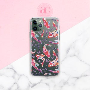 Funda para iPhone 15 Pro con peces koi Funda para iPhone 13 Pro con carpa japonesa Funda para iPhone 12 Funda para iPhone 11 Pro con arte de peces koi Funda para iPhone X Funda para iPhone 14 Pro