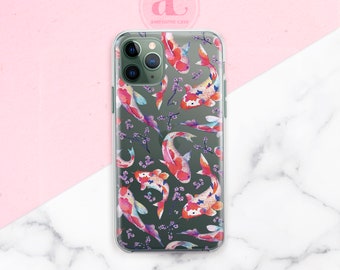 Koi Fish Art Phone Case: Japanese Carp Design, Protective Silicone, Case for iPhone 17 Pro 16 Pro Max 15 Pro 17 Air 14 Pro 13 Pro Max Cover