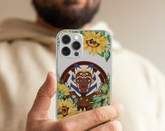 Ahsoka Tano iPhone Case: Star Wars Cosplay, Floral Silicone