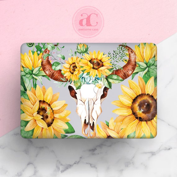 sunflower macbook pro case