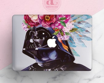 Floral Darth Vader Macbook Case: Hard Cover Protector