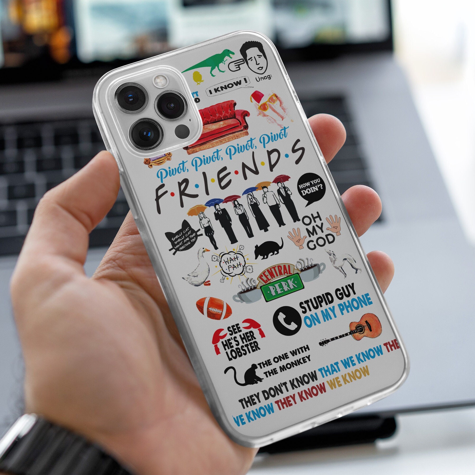 Friends TV Show Silicone iPhone Case for iPhone 17 Air 16 Pro Max