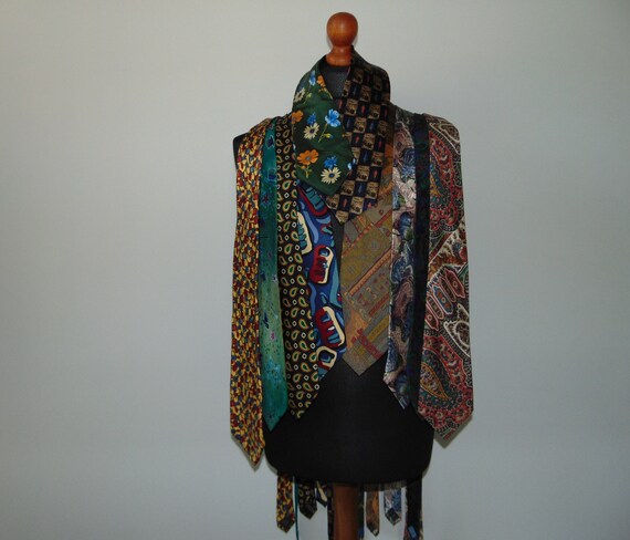 Vintage Set 10 silk ties Silk pattern necktie Men'