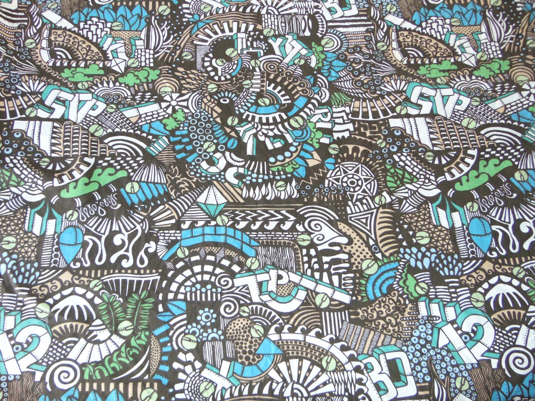 Crafting Strong Cotton Fabric Scraps Swedish Design Fabric Etsy