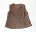 90s Striped formal vests Women's brown waistcoat Button down vest Size Medium 