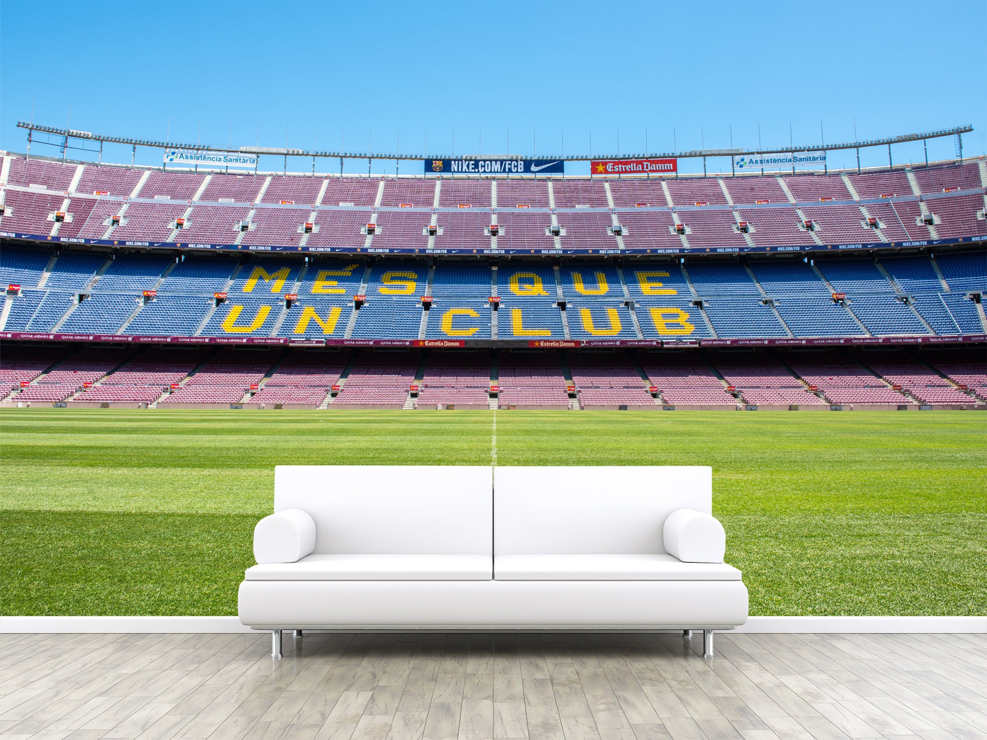 Zwart Slip schoenen Oceanië Camp Nou stadion FC Barcelona foto behang verwisselbare muur - Etsy  Nederland