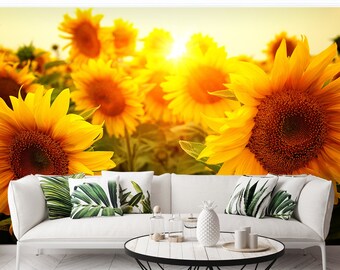 Non woven Wall Mural Photo Wallpaper Poster Picture Image Sunflowers Non woven Wall Mural Photo Wallpaper Poster Picture Image Sunflowers