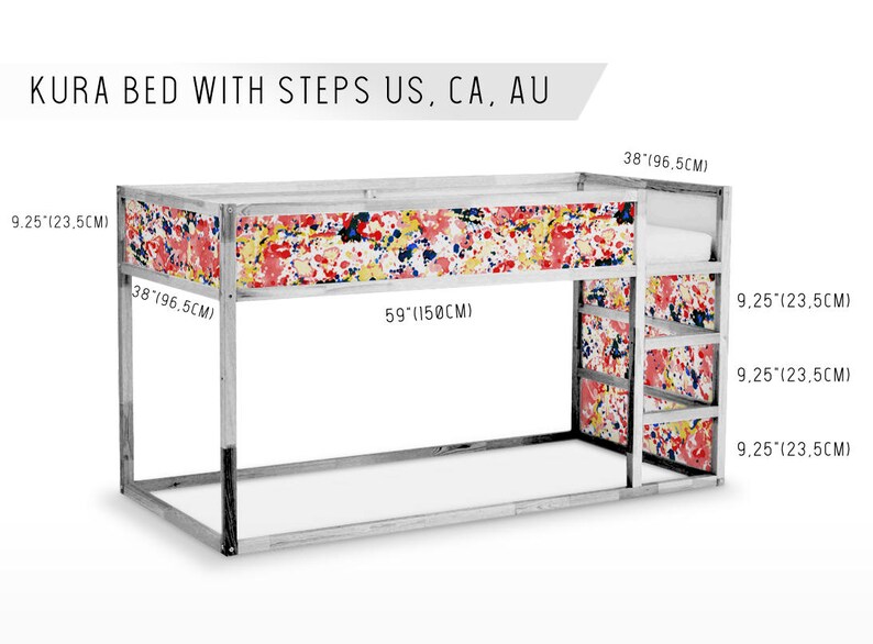 IKEA KURA BED Removable Stickers Paint Stains Ikea Nursery Etsy