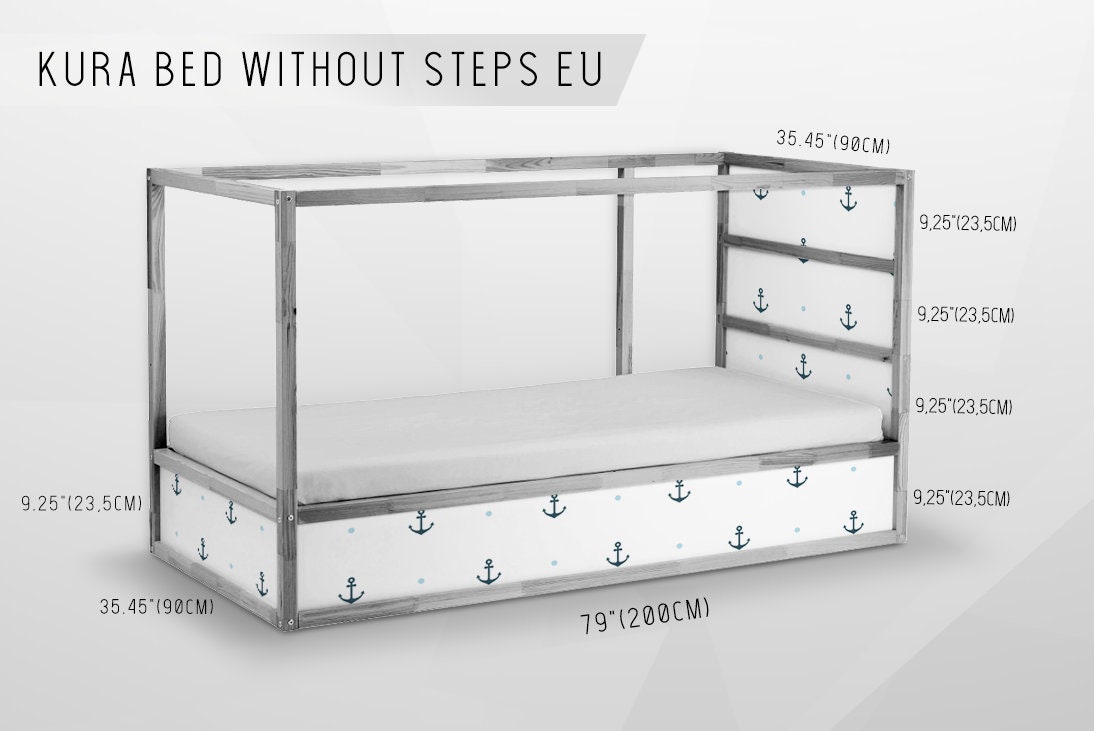 IKEA KURA BED Removable Stickers Anchors and Dots Ikea Etsy