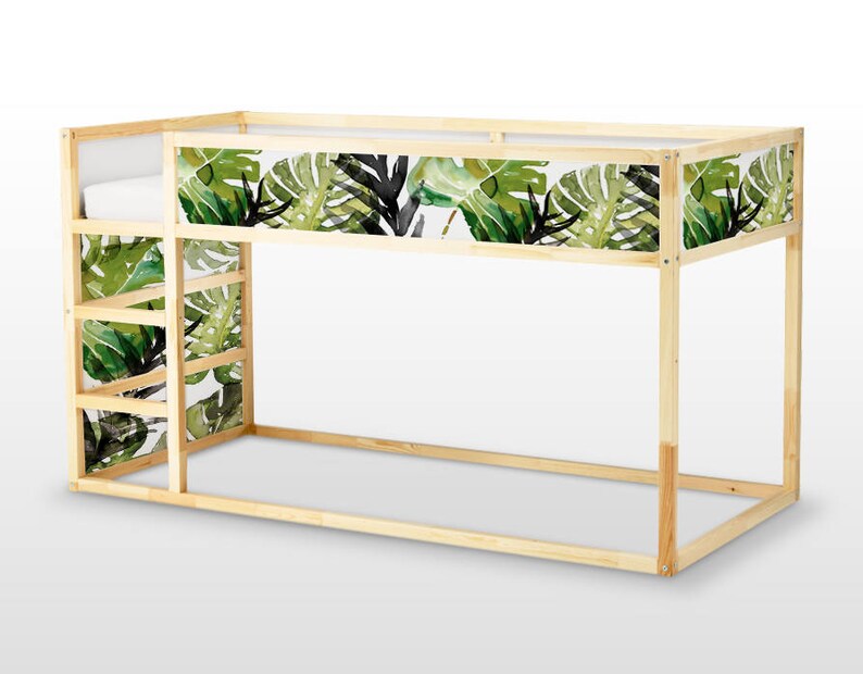 IKEA KURA BED Removable Stickers Tropical Leaves Ikea Etsy