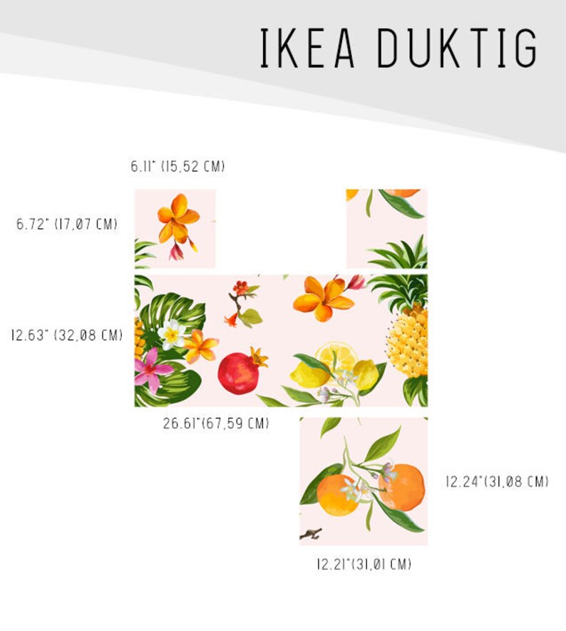 IKEA DUKTIG removable exotic flowers Ikea decals Furniture Etsy
