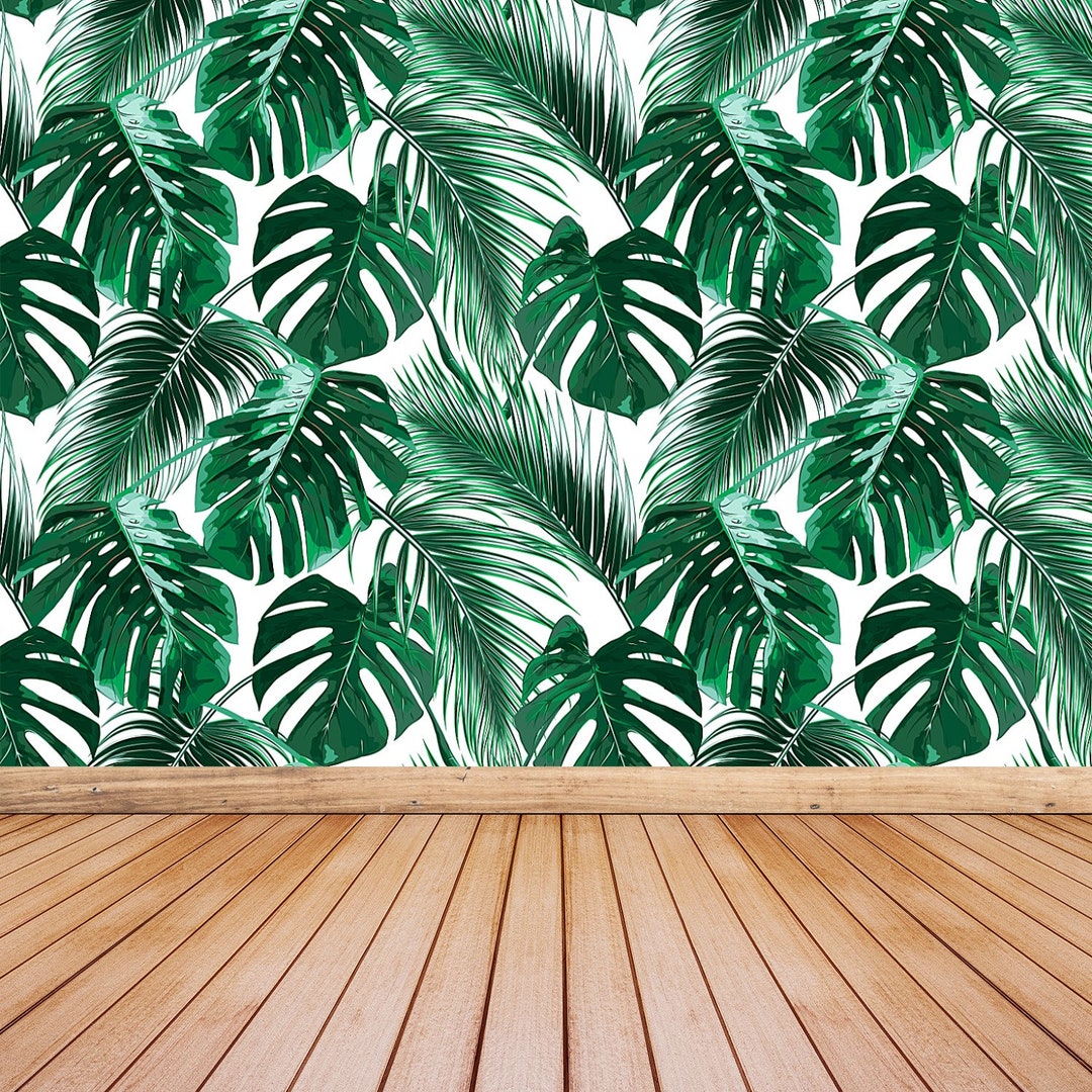 Monstera Deliciosa Repositionable Wallpaper Wall Mural - Etsy