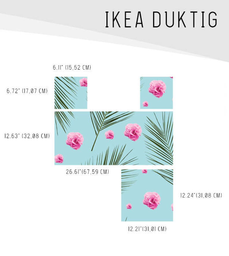IKEA DUKTIG Removable Tropical Hawaii Flowers Ikea Decals Etsy