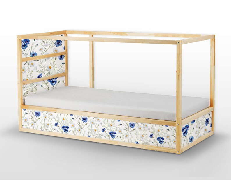 IKEA KURA BED Removable Stickers Flowers and Camomiles Ikea Etsy