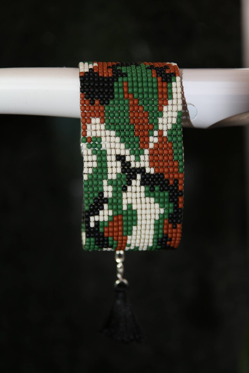 Camouflage Bracelet Loom Bead Bracelet Toho Beads Cuff Etsy