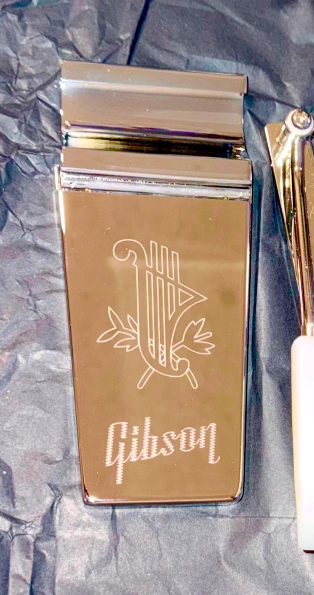 Engraved Gold Gibson Long Maestro Vibrola Lyre Tailpiece Fits SG