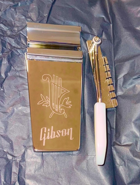 Engraved Gold Gibson Long Maestro Vibrola Lyre Tailpiece Fits SG