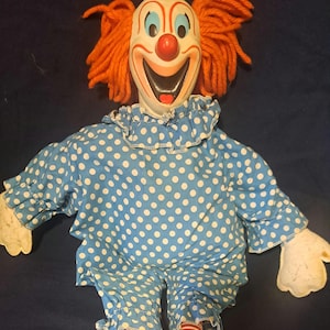 Vintage Bozo the Clown pull string Doll 1963 Mattel