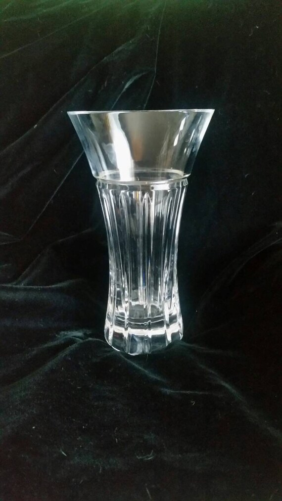 10 Tall Miller Rogaska Heavy Large Crystal Vase Signed Etsy