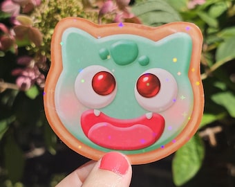 Holographic 3 inch Anime Stickers, Cookie Anime Stickers, Video Game Art, Waterproof Sticker Pack