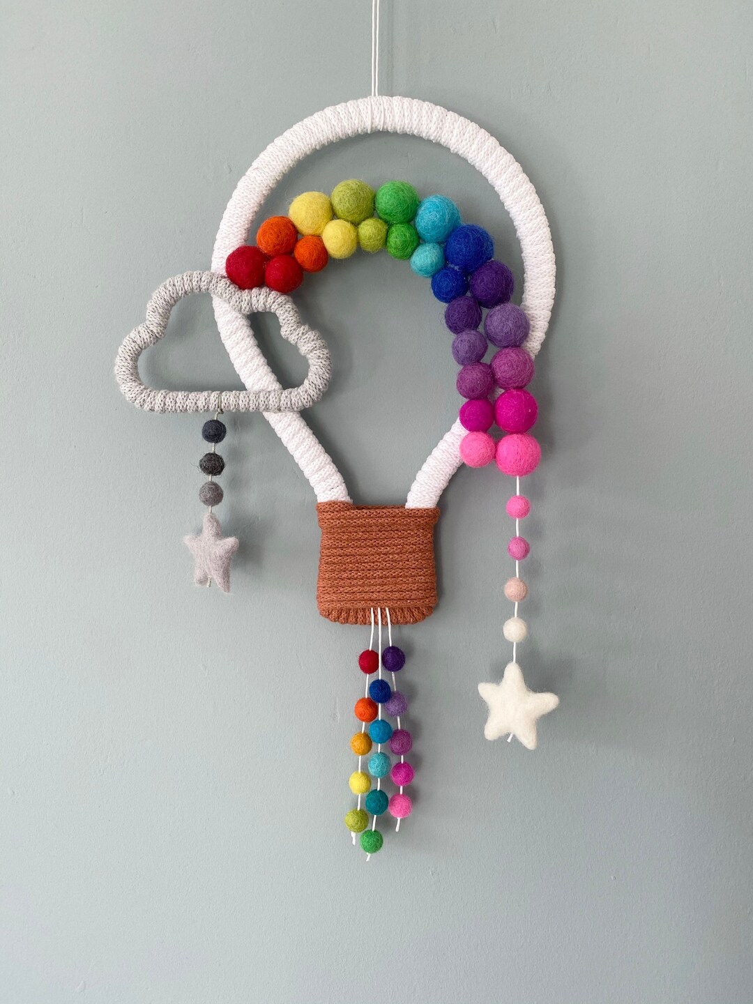 Hot Air Balloon Wall Hanging Mobile Etsy UK
