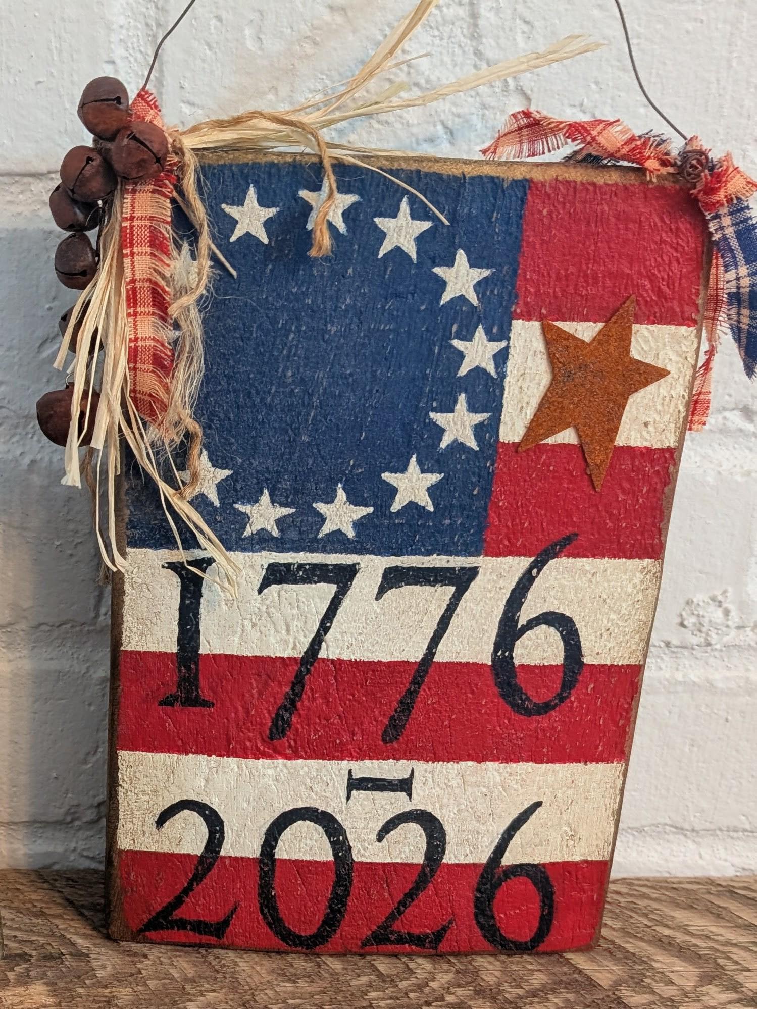 Patriotic 1776 Rustic Barn Wood Flag - Etsy