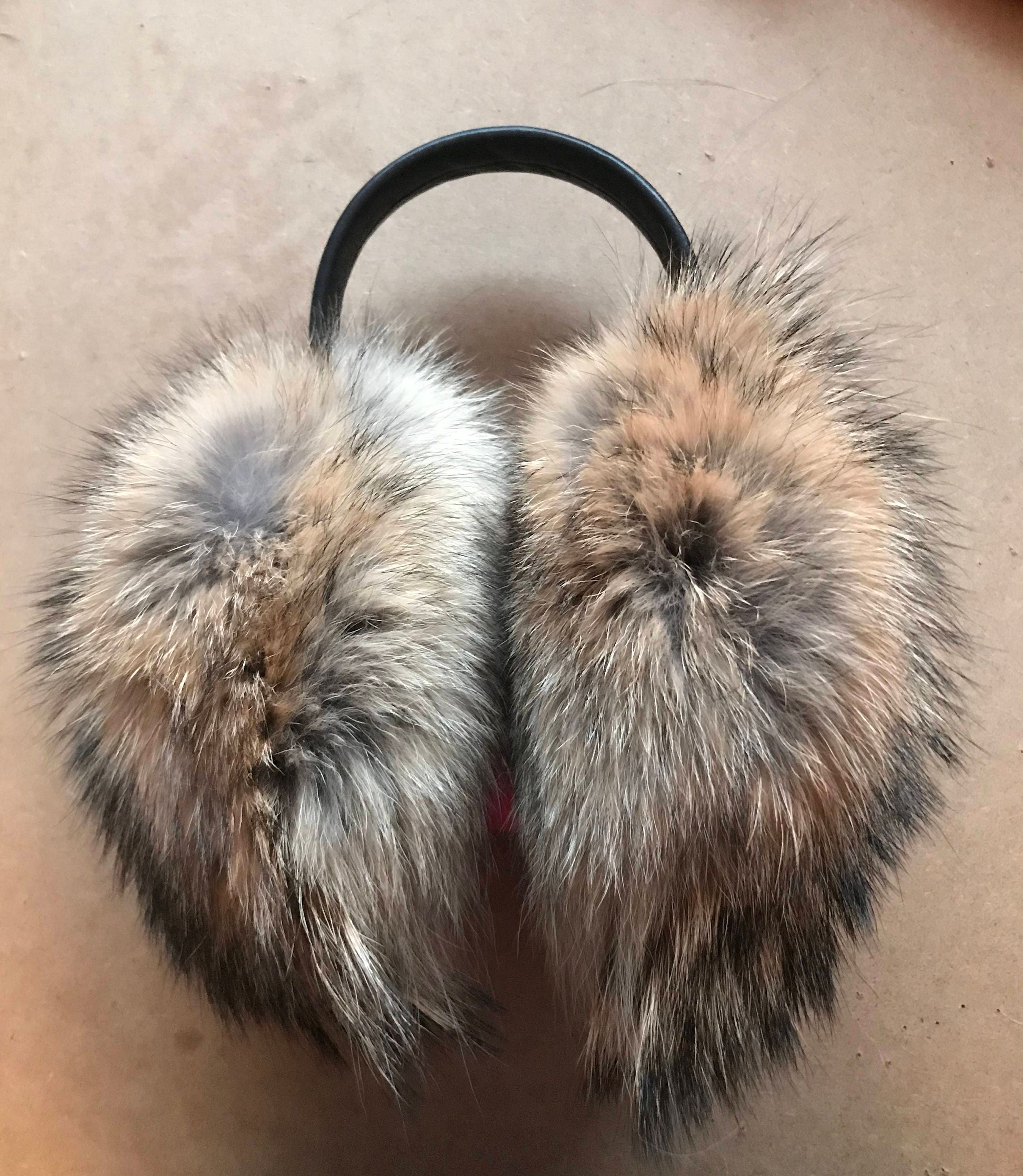 coyote fur earmuffs