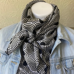 Large swirl dot wild rag—100% silk