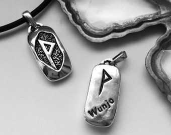 Wunjo Rune Pendant Wunjo rune Rune Pendant Elder Futhark,Viking jewelry,Pagan jewelry,Rune Wunjo Rune jewelry rune Viking Pendant