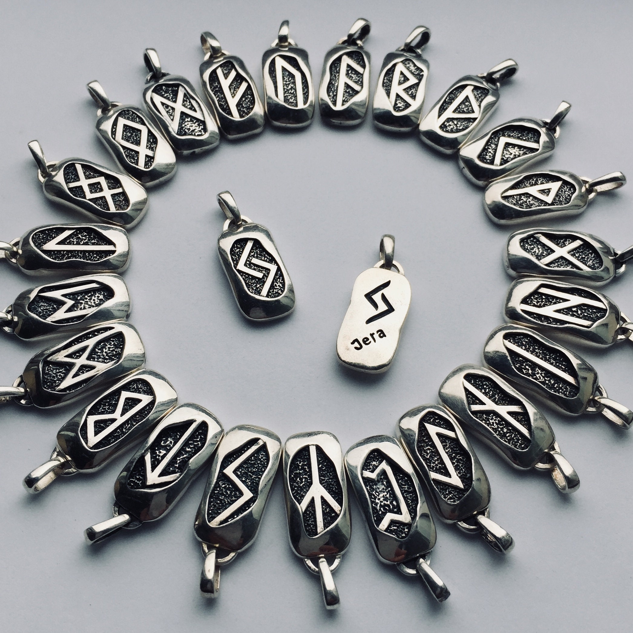 Perth Norse Rune Pendant Sterling Silver Scandinavian Rune Talisman Runic Jewelry. Viking Necklace