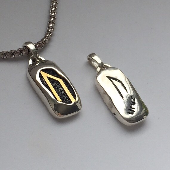 Perth Norse Rune Pendant Sterling Silver Scandinavian Rune Talisman Runic Jewelry. Viking Necklace