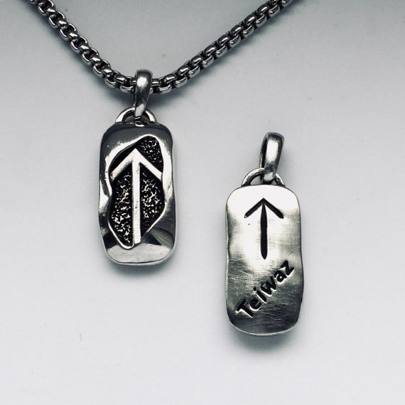 Perth Norse Rune Pendant Sterling Silver Scandinavian Rune Talisman Runic Jewelry. Viking Necklace
