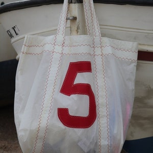 Nautical Beach Tote, Recycled Sail Handbag, Personalized Beach Totebag, Sea Bag, Beach Bag, Handcrafted Sailbag, Strandtasche Recycelt image 7