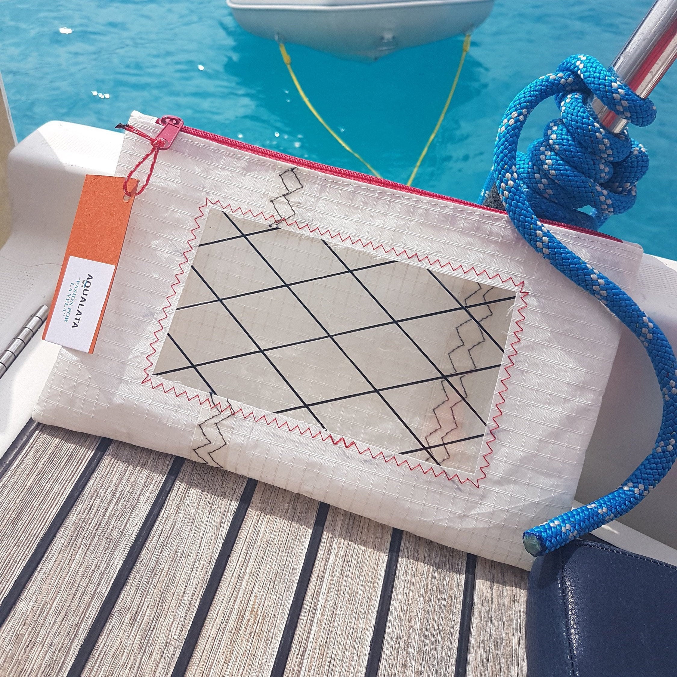 Nautical Bag, Boat Sail Bag, Maritime Purse, Sailors Wallet Bag, Segeltuch Tasche, Monogrammed