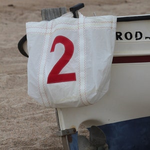 Nautical Beach Tote, Recycled Sail Handbag, Personalized Beach Totebag, Sea Bag, Beach Bag, Handcrafted Sailbag, Strandtasche Recycelt image 6