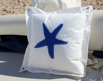 Seastar Pillow Decorative, Sail Pillow Cover, Starfisch Pillow Cover, Seashell Cushion, Handmade Seashell Pillow, Home Starfish Pillow 16x16