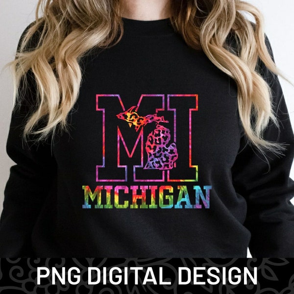 Michigan png Design With Leopard Pattern For DIY Michigan Lovers, Michigan State png, Michigan Shirt png, Michigan Leopard png