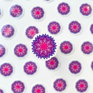 Mini Mandala Sticker, Mandala, Mandala Sticker, Waterproof Sticker, Die Cut Sticker, Custom Sticker, Hand Drawn Sticker, Hydroflask Sticker