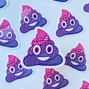 Poop Emoji Sticker, Poop, Poop Emoji, Pink Poop, Kid Sticker, Kid, Child, Waterproof Sticker, Custom Sticker, Hydroflask Sticker, Fun, Emoji