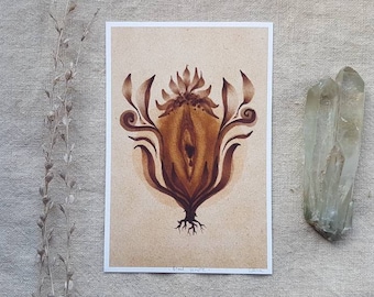 Blood Temple Fine Art Print • Sacred Yoni Womb Altar Piece